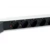 Equip 333312 power distribution unit (PDU) 6 AC outlet(s) 1U Black