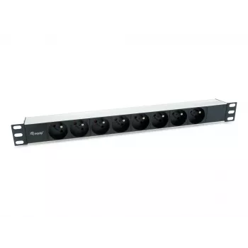 Equip 333313 power distribution unit (PDU) 8 AC outlet(s) 1U Black, Silver