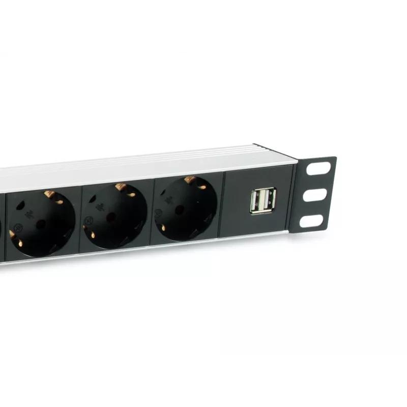 Equip 333315 power distribution unit (PDU) 7 AC outlet(s) 1U Black, Silver
