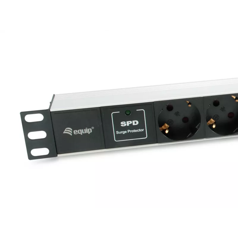 Equip 333315 power distribution unit (PDU) 7 AC outlet(s) 1U Black, Silver