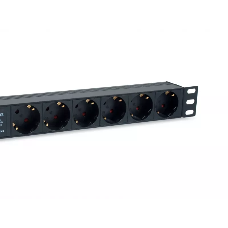 Equip 6-Outlet German Power Distribution Unit, with Surge Protection, Integrated line fitler