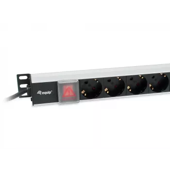 Equip 8-Outlet German Power Distribution Unit, Aluminum Shell, 3m