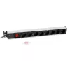 Equip 8-Outlet German Power Distribution Unit, Aluminum Shell, 3m