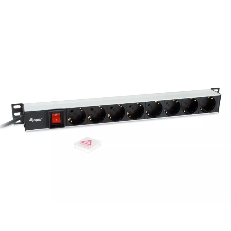 Equip 8-Outlet German Power Distribution Unit, Aluminum Shell, 3m