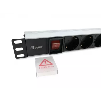 Equip 8-Outlet German Power Distribution Unit, Aluminum Shell