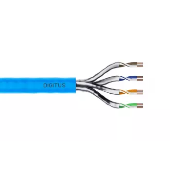 DIGITUS installation cable - CAT6a - U/FTP - AWG 23/1 - 100m - Blue