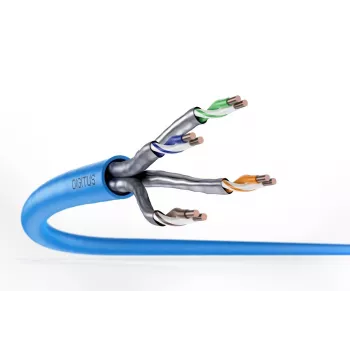 DIGITUS installation cable - CAT6a - U/FTP - AWG 23/1 - 100m - Blue