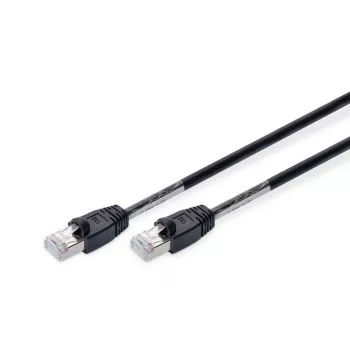 DIGITUS outdoor Patch cable - CAT6 - S/FTP - Booted - Cu - 1m - black sheath