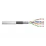 Network Cable Digitus CAT 6 SF/UTP twisted pair patch cord raw 100m Grey