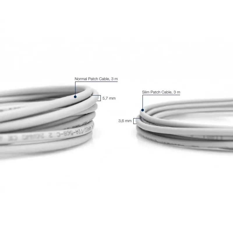 DIGITUS Slim Patch cable - CAT6 - U/UTP - Snagless - Cu - 2m - grey