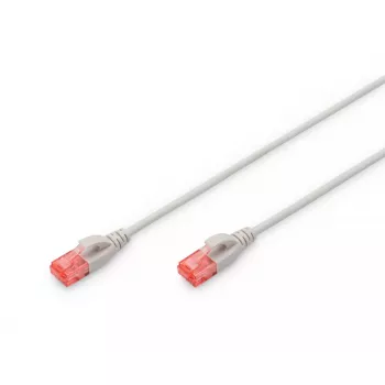 DIGITUS Slim Patch cable - CAT6 - U/UTP - Snagless - Cu - 2m - grey