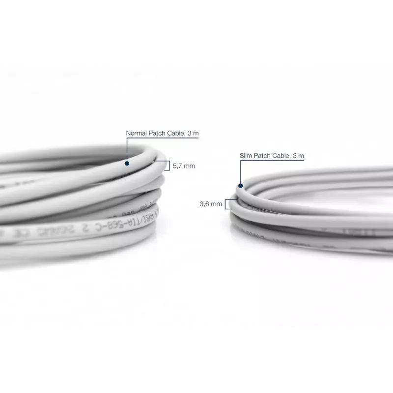 Network Cable Digitus CAT 6A U/UTP Slim Patch Cord RJ-45 Cat6a 1m Grey