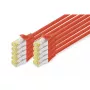 DIGITUS Patch cable - CAT6a - S/FTP - Snagless - 3m - red - 10pk