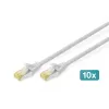 DIGITUS Patch cable - CAT6a - S/FTP - Snagless - 5m - black - 10pk