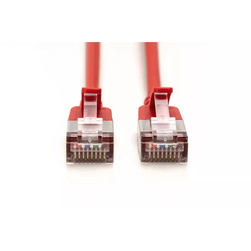 DIGITUS Slim Patch cable - CAT6A - F-FTP - 3m - Red