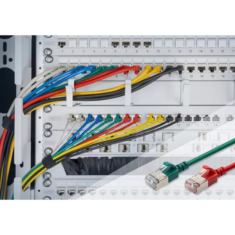 DIGITUS Slim Patch cable - CAT6A - F-FTP - 2m - Yellow
