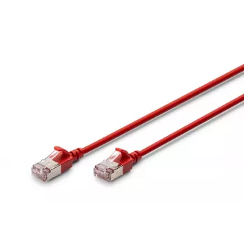 DIGITUS Slim Patch cable - CAT6A - F-FTP - 1m - Red