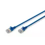 DIGITUS Slim Patch cable - CAT6A - F-FTP - 1m - Blue