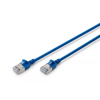 DIGITUS Slim Patch cable - CAT6A - F-FTP - 30cm - Blue