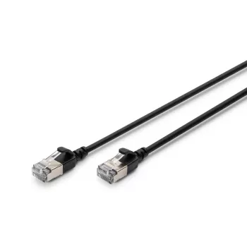 DIGITUS Slim Patch cable - CAT6A - F-FTP - 2m - Black