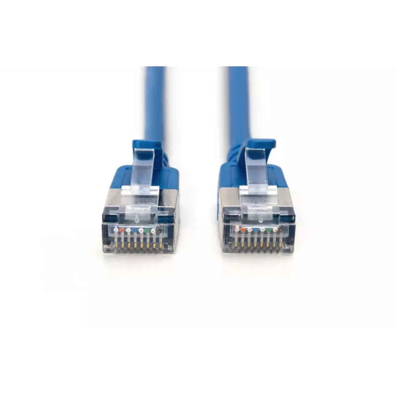 DIGITUS Slim Patch cable - CAT6A - F-FTP - 5m - Blue