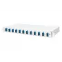 DIGITUS Fiber Optic Sliding Splice Box, 1U, Equipped 12x SC duplex, incl. M 25 Screw, Splice Cassette Color Pigtails OS2, Adapter