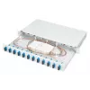 DIGITUS Fiber Optic Sliding Splice Box, 1U, Equipped 12x SC duplex, incl. M 25 Screw, Splice Cassette Color Pigtails OS2, Adapter