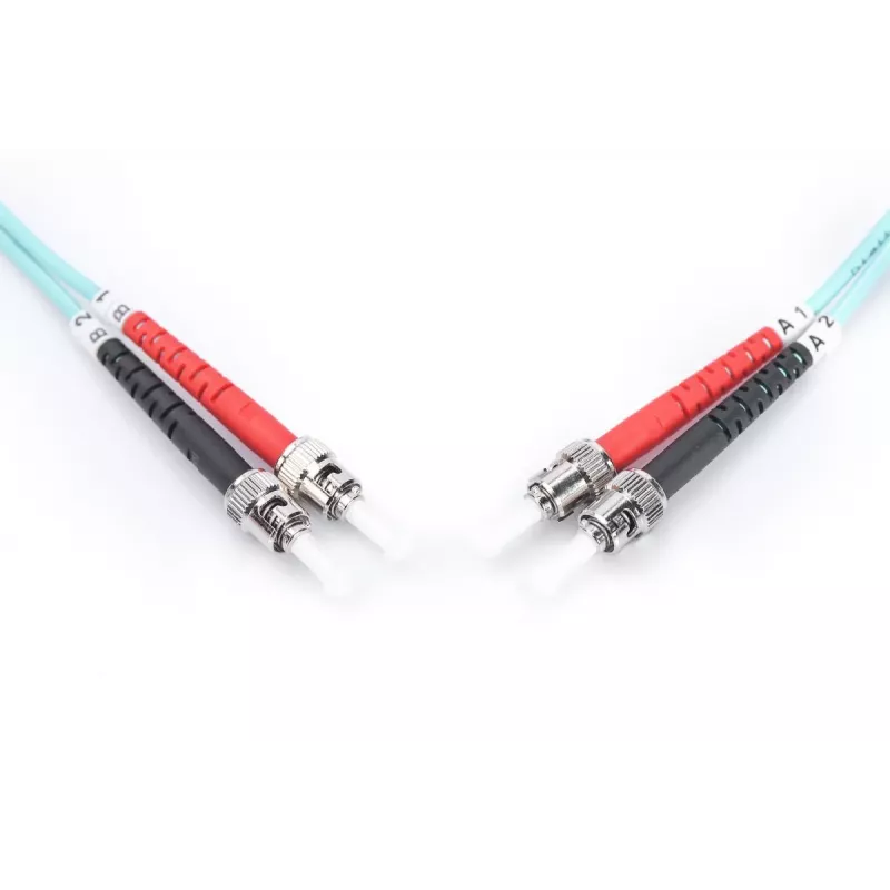 DIGITUS Fiber Optic Patch Cord, ST to ST Multimode 50/125 µ, Duplex Length 5m Class OM3