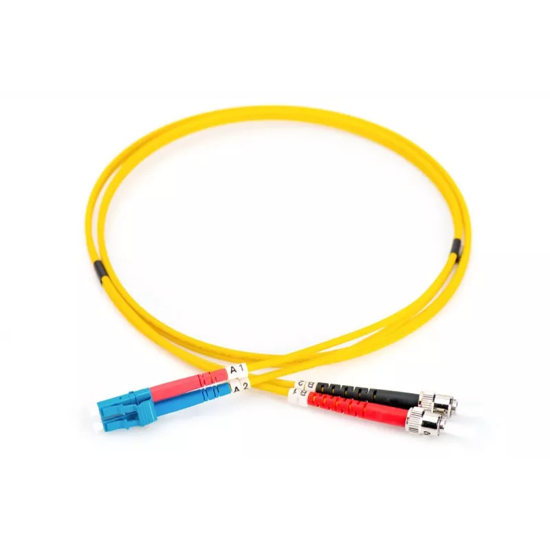 DIGITUS Fiber Optic Patch Cord, LC to ST OS2, Singlemode 09/125 µ, Duplex, Length 3m