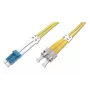 DIGITUS Fiber Optic Patch Cord, LC to ST OS2, Singlemode 09/125 µ, Duplex, Length 1m