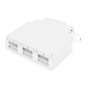 DIGITUS DIN Rail Splicing Box for 6x SC//DX Couplers, color grey