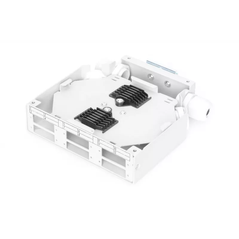 DIGITUS DIN Rail Splicing Box for 6x SC//DX Couplers, color grey