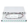 DIGITUS Fiber Optic Sliding Splice Box, 1U, Equipped 12x LC duplex, incl. M 25 Screw, Splice Cassette OM3 Color Pigtails, Adapter