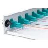 DIGITUS Fiber Optic Sliding Splice Box, 1U, Equipped 12x LC duplex, incl. M 25 Screw, Splice Cassette OM3 Color Pigtails, Adapter