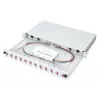 DIGITUS Fiber Optic Sliding Splice Box, 1U, Equipped 12x LC duplex, incl. M 25 Screw, Splice Cassette Color Pigtails OM4, Adapter