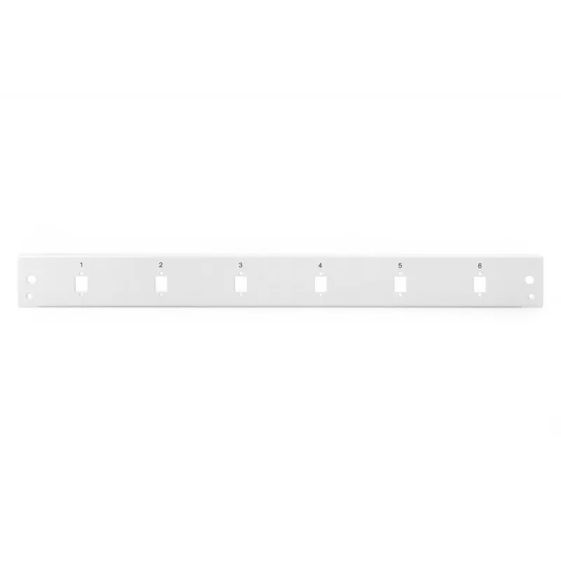DIGITUS DN-96208-QL 1U Fibre Optic Splice Box Front Panel, Quick Lock, 6x SC Simplex / 6x LC Duplex, Grey