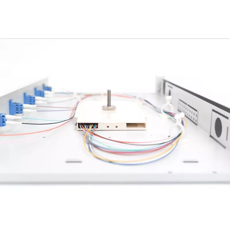 DIGITUS Fiber Optic Splice Box LC OS2 1U 6xLC-DX cas. pigtails coupler