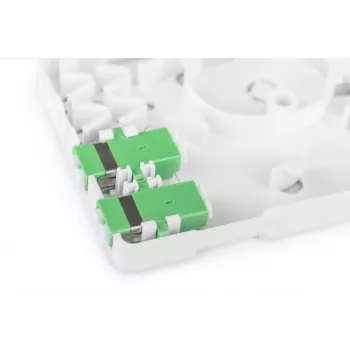 DIGITUS FTTH Enclosure, with 2x LC(APC) DX adapter Surface mount