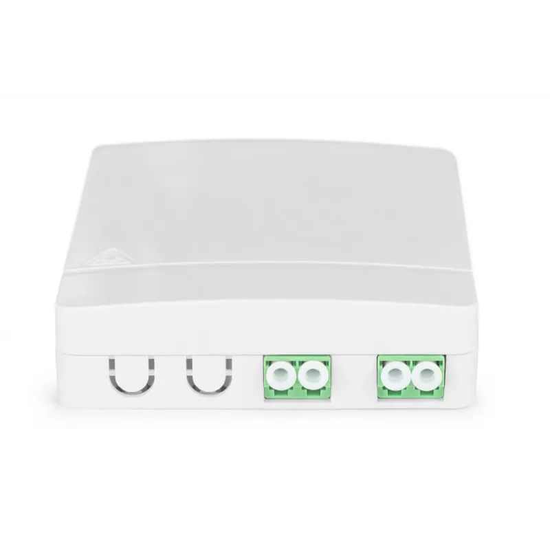 DIGITUS FTTH Enclosure, with 2x LC(APC) DX adapter Surface mount