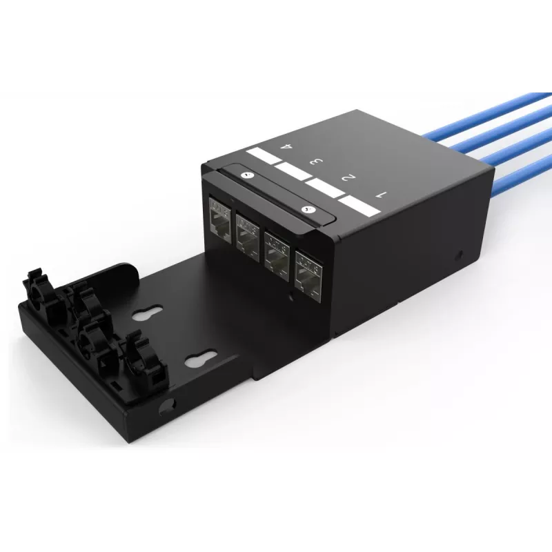 DIGITUS Consolidation Point Box - 4 ports Keystone modules with smart cable manager