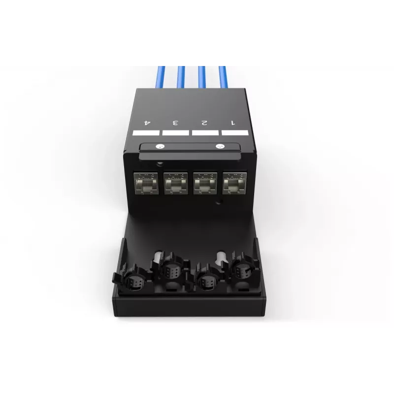 DIGITUS Consolidation Point Box - 4 ports Keystone modules with smart cable manager