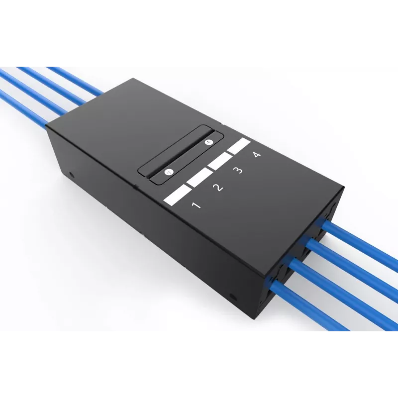 DIGITUS Consolidation Point Box - 4 ports Keystone modules with smart cable manager