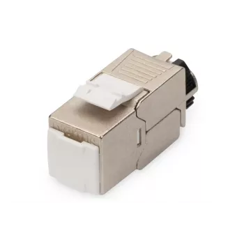 DIGITUS CAT6a Keystone Jack - shielded, tool free connection - intelligent cable manager - 24 Pcs