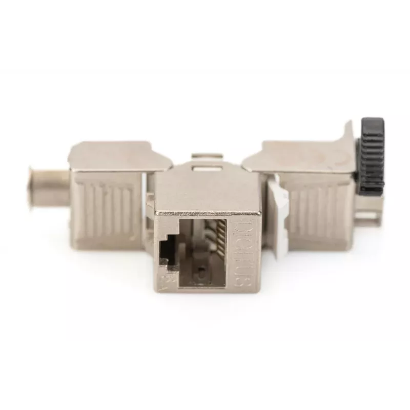 DIGITUS CAT6a Keystone Jack - shielded, tool free connection - intelligent cable manager - 24 Pcs