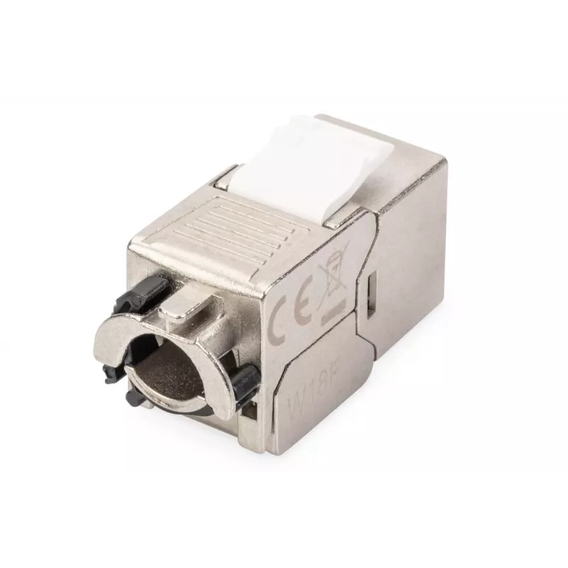 DIGITUS CAT6a Keystone Jack - shielded, tool free connection - intelligent cable manager - 24 Pcs