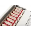 DIGITUS CAT6A Patch Panel, shielded, 12-Port label field, 1U, 10in rack mount, grey RAL 7035