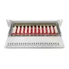 DIGITUS CAT6A Patch Panel, shielded, 12-Port label field, 1U, 10in rack mount, grey RAL 7035