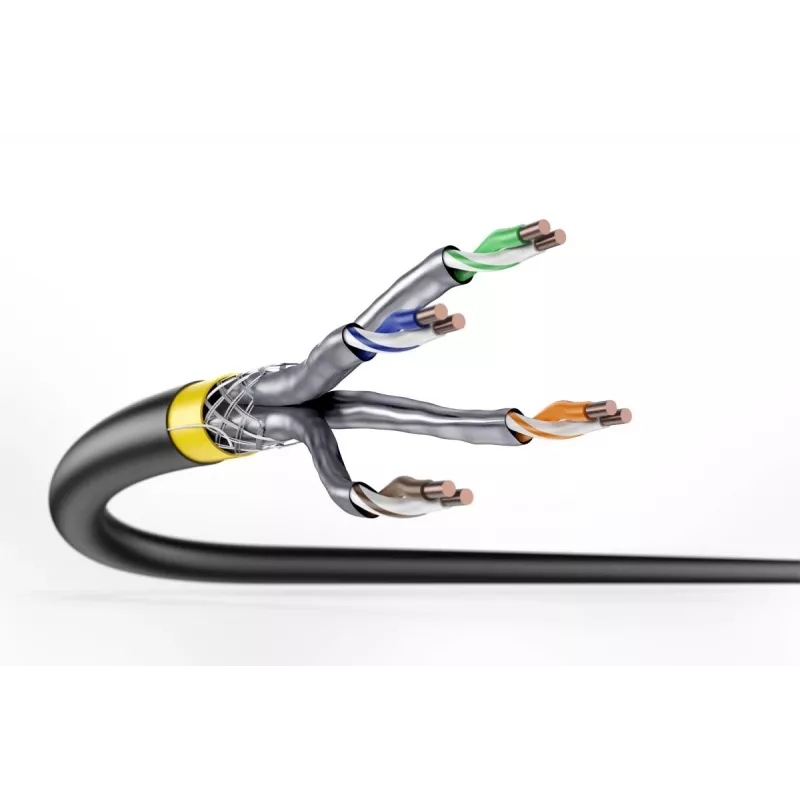 DIGITUS installation cable - CAT 7A - S/FTP - AWG 22/1 simplex - 500m - yellow - Dca-s1a d1 a1