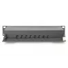 DIGITUS Patch Panel CAT6A shielded,8-Port 1U, 10in rack mount, black RAL 9005