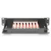 DIGITUS Patch Panel CAT6A shielded,8-Port 1U, 10in rack mount, black RAL 9005